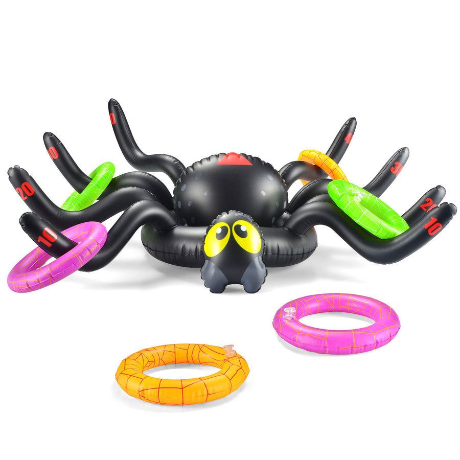 JOYIN Halloween Spider Toss Game,Huge Inflatable 37 Inch Spider Ring Toss Game, Perfect for Halloween Party Favor