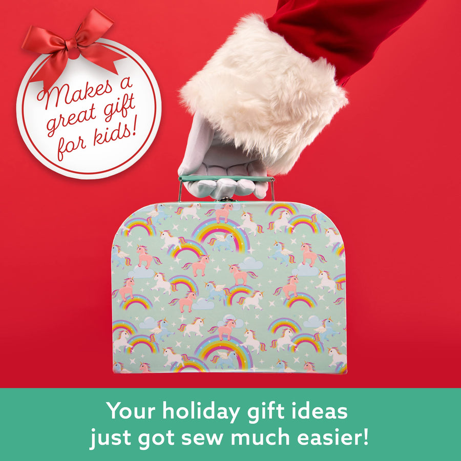 ARTIKA Sewing KIT for Kids, DIY Craft for Girls, The Most Wide-Ranging Kids Sewing Kit Kids Sewing Supplies, Includes a Booklet of Cutting Stencil Shapes for The First Step in Sewing. (Unicorn kit)