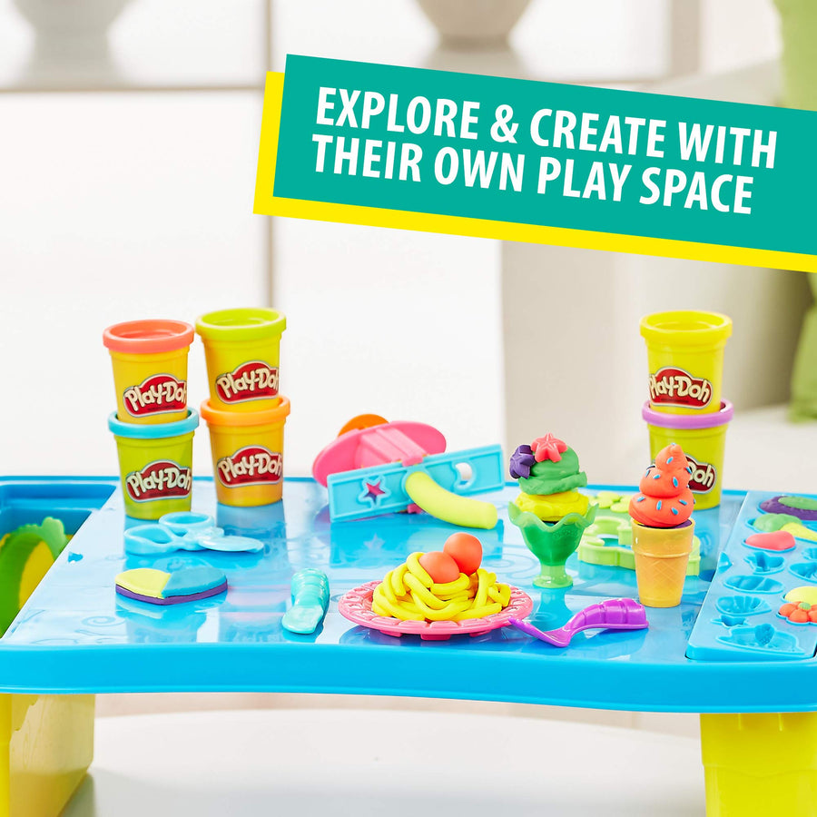 Play-Doh Play 'N Store Kids Play Table for Arts & Crafts Activities with 8 Non-Toxic Colors, 2 Oz Cans (Amazon Exclusive)