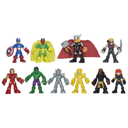 Playskool Heroes Marvel Super Hero Adventures Ultimate Super Hero Set, 10 Collectible 2.5-Inch Action Figures, Toys for Kids Ages 3 and Up (Amazon Exclusive)