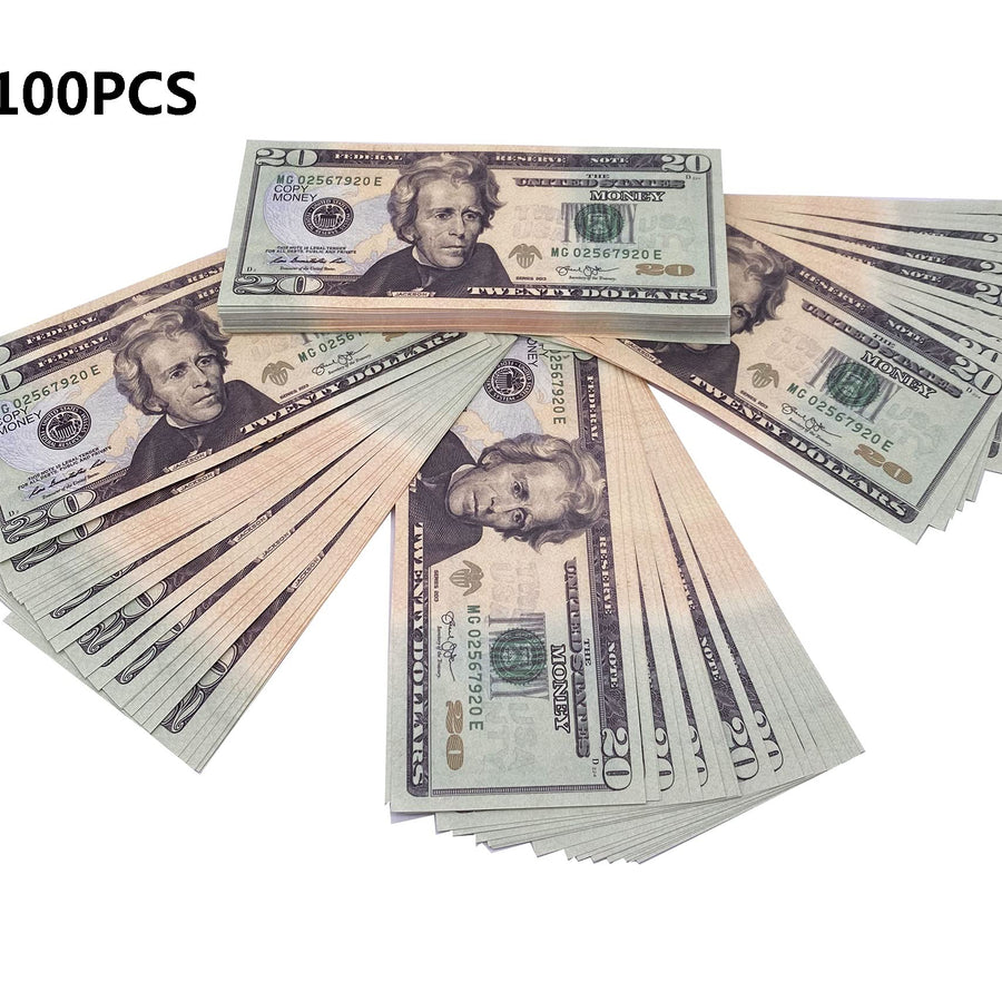 Ficheny Copy Money Full Print 2 Sides,Prop Money 2000 Dollar Bills for Movies,TV,Music Videos