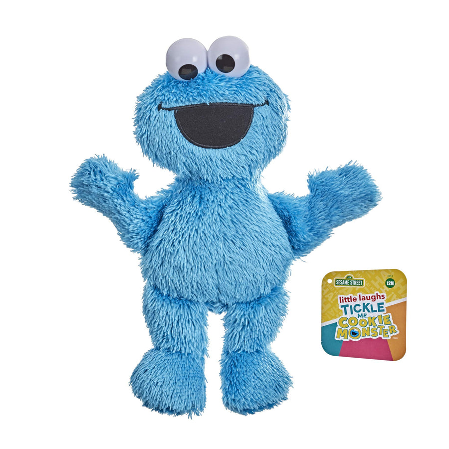 Sesame Street Little Laughs Tickle Me Cookie Monster, Talking, Laughing 10-Inch Plush Toy for Toddlers, Kids 12 Months and Up, 10 inches