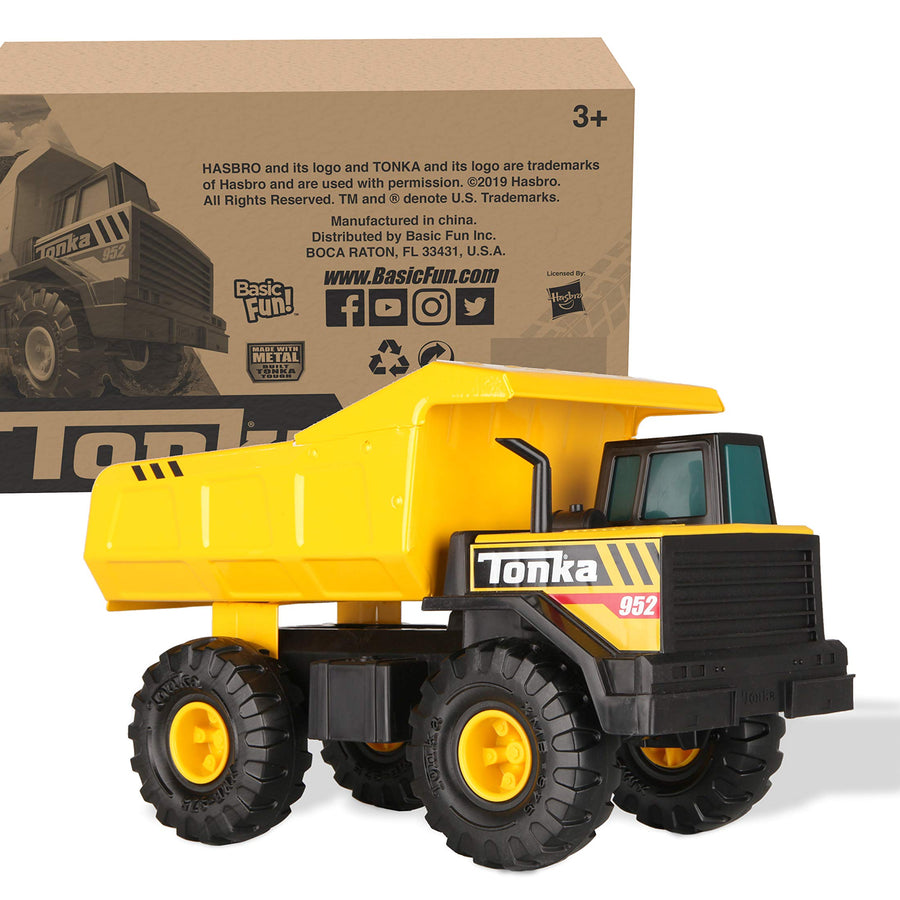 Tonka Steel Classics Mighty Dump Truck, Toy Truck, Real Steel Construction, Ages 3 and Up, Frustration-Free Packaging (FFP)