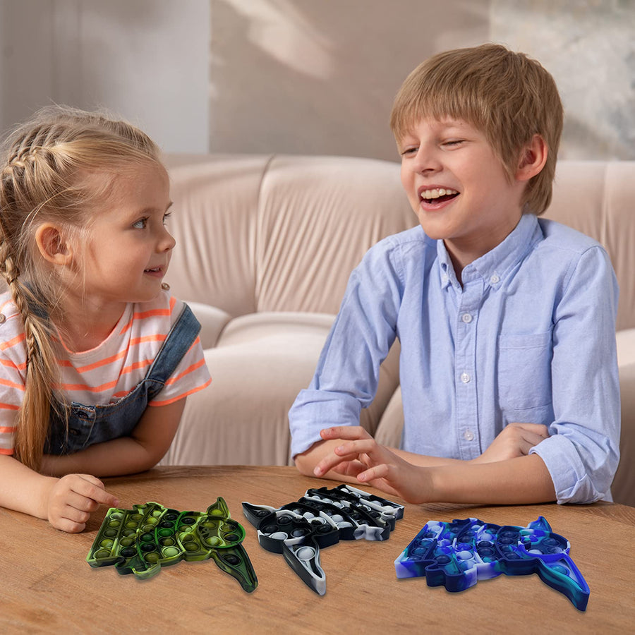 LAVONE Fidget Toys, Push Bubble Fidgets Sensory Toy, Stress Relief Pop Fidget Toy for Kids Adults - Blue