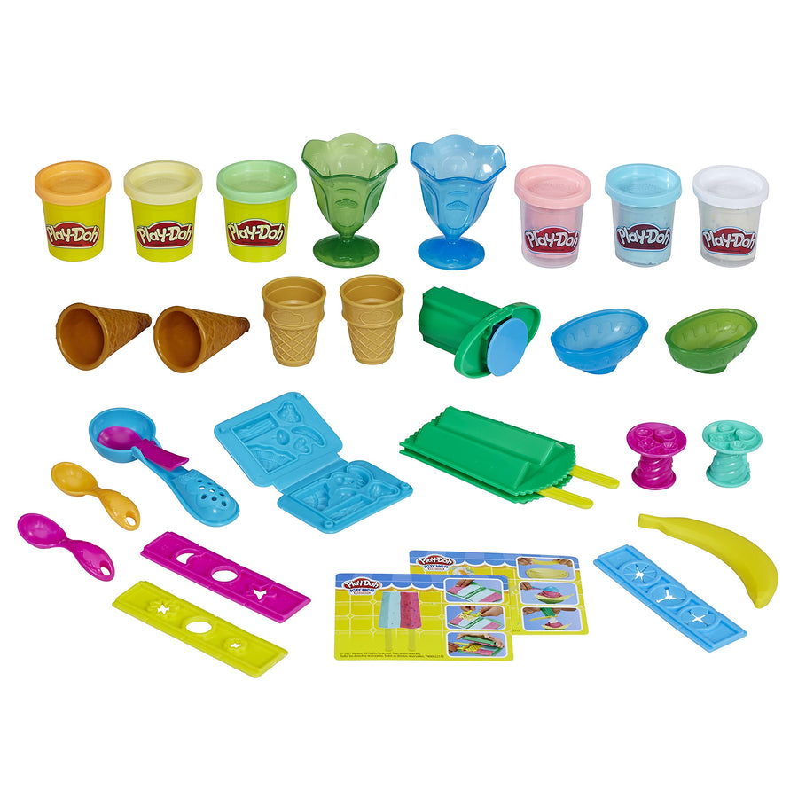 Play-Doh Kitchen Creations Ice Cream Party Play Food Set with 6 Non-Toxic Colors, 2 Oz Cans (Amazon Exclusive)