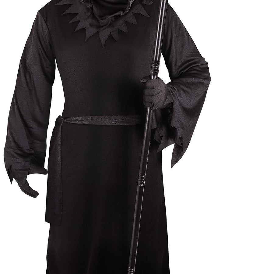 Halloween Scary Costume Grim Reaper Costume For Boys Kids Costume With Glowing Red Eyes