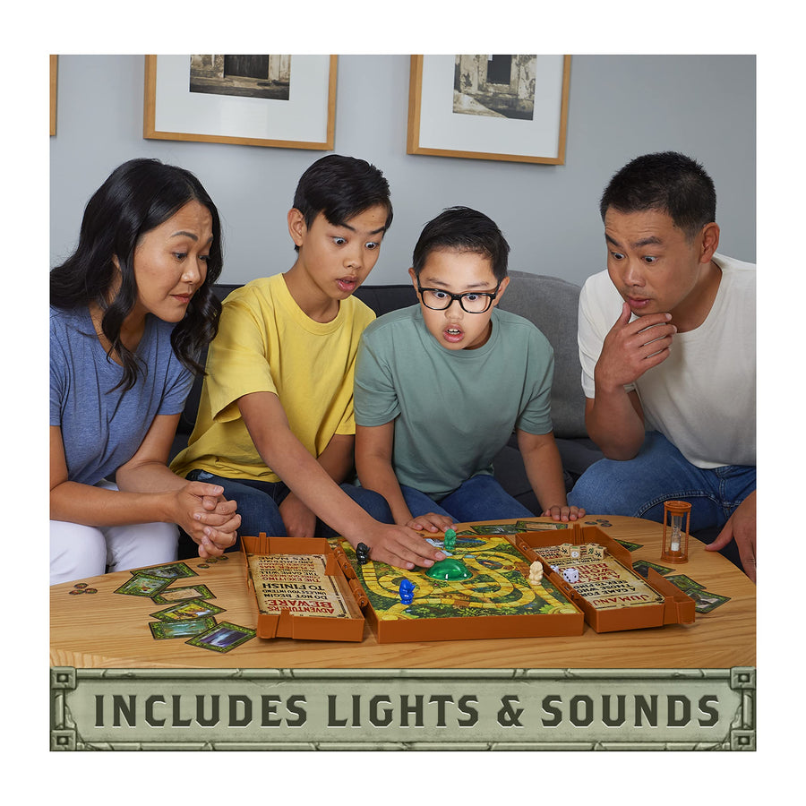 Jumanji Deluxe Game, Immersive Electronic Version of The Classic Adventure Movie Board Game, with Lights and Sounds, for Kids & Adults Ages 8 and up