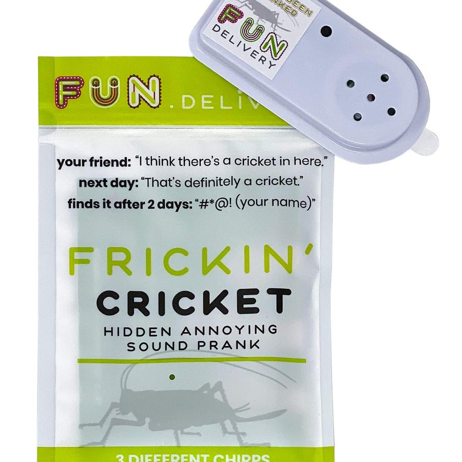 FUN delivery: Frickin' Cricket Hidden Annoying Chirping Joke Gag Prank Sound