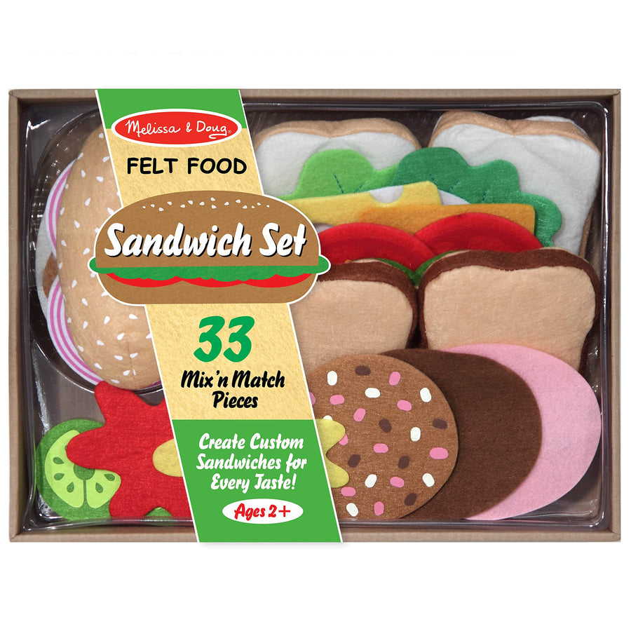 Melissa & Doug Felt Food Sandwich Play Food Set (33 pcs)