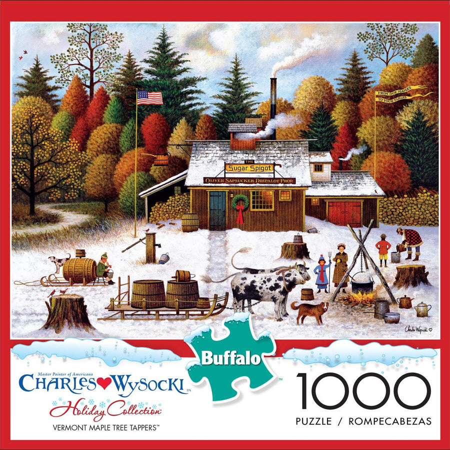 Buffalo Games - Charles Wysocki - Vermont Maple Tree Tappers - 1000 Piece Jigsaw Puzzle