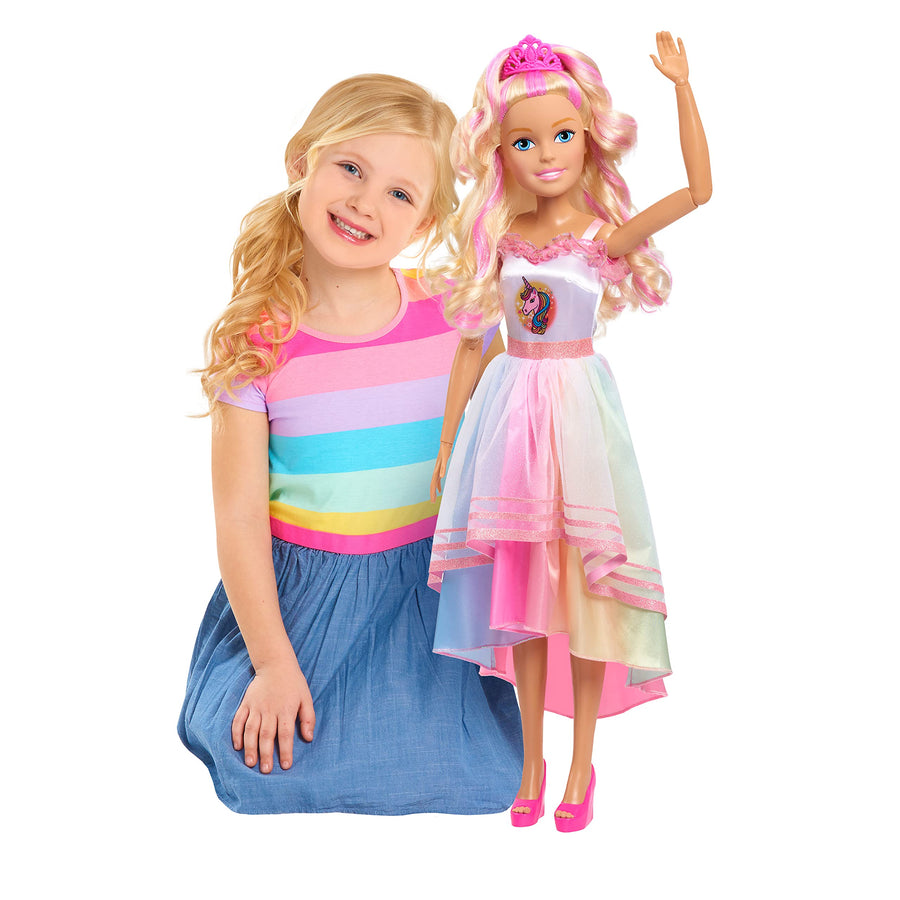Barbie 28-inch Best Fashion Friend Unicorn Party Doll, Blonde Hair, Amazon Exclusive, by Just Play