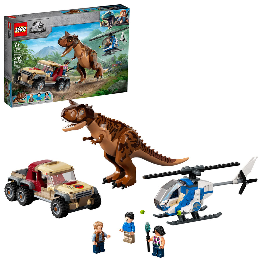 LEGO Jurassic World Carnotaurus Dinosaur Chase 76941 Building Kit; Fun Toy Playset for Creative Kids; New 2021 (240 Pieces)