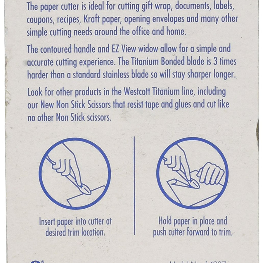 Westcott Titanium Bonded Razor Paper Cutter, Assorted, 14927