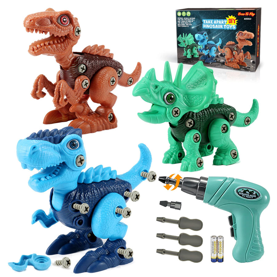 Kids Toys Stem Dinosaur Toy: Take Apart Dinosaur Toys for kids 3-5| Learning Educational Building construction Sets with Electric Drill| Birthday Gifts for Toddlers Boys Girls Age 3 4 5 6 7 8 Year Old