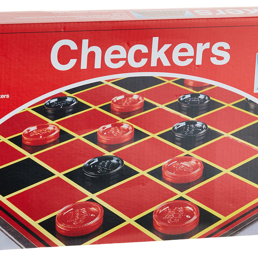Pressman Checkers -- Classic Game With Folding Board and Interlocking Checkers
