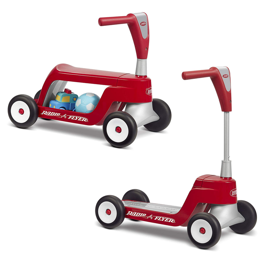 Radio Flyer Scoot 2 Scooter, Toddler Scooter or Ride on, Ages 1-4,Red