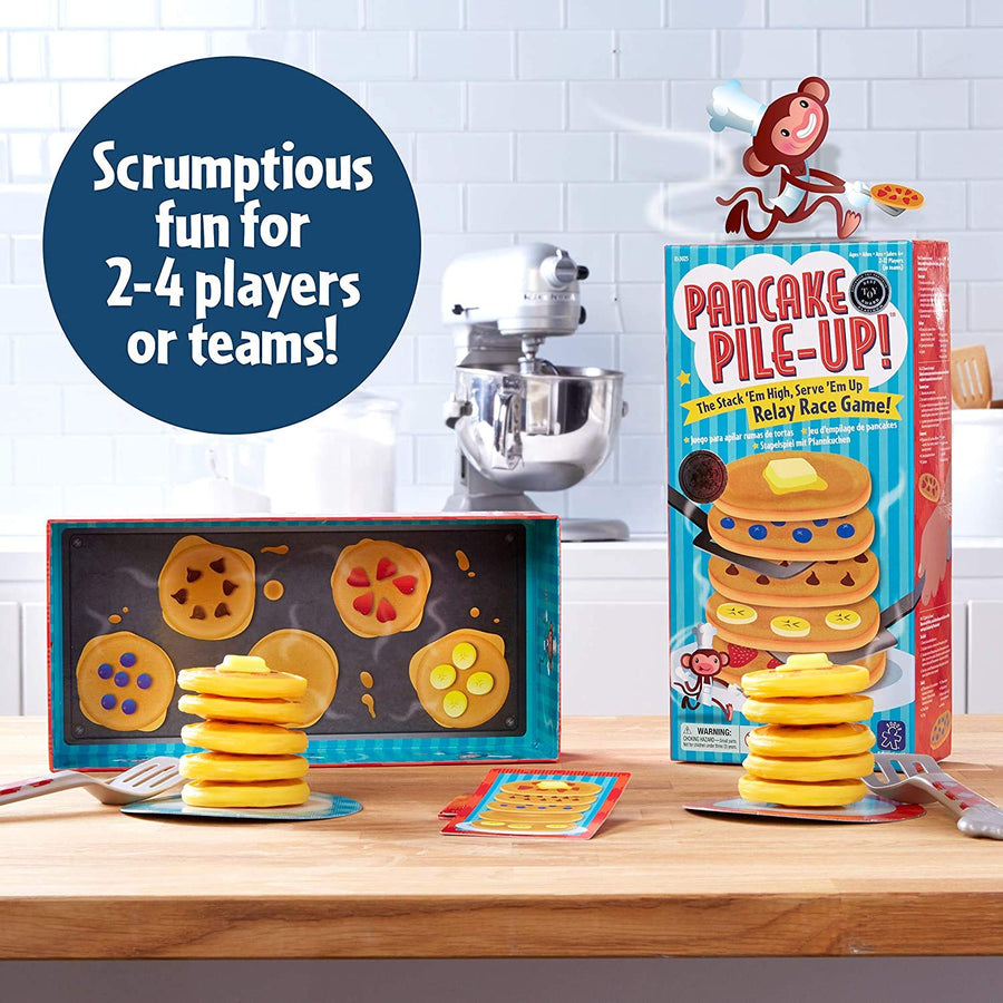 Educational Insights Pancake Pile-Up, Sequence Relay Game: Preschool Game for Preschoolers & Toddlers, Ages 4+