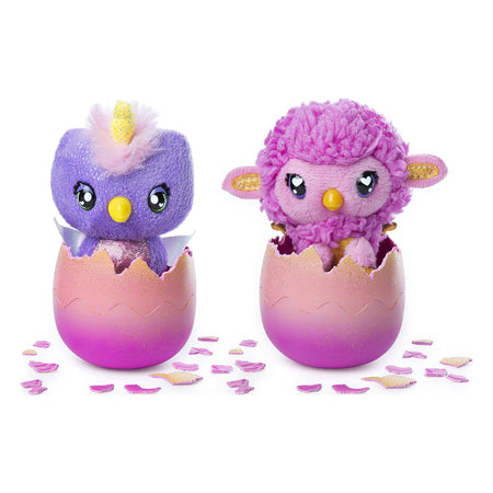 Hatchimals Hatchtopia Life 2-Pack, 2-inch tall Plush Hatchimals with Interactive Game, for Ages 5 and up (Styles May Vary)
