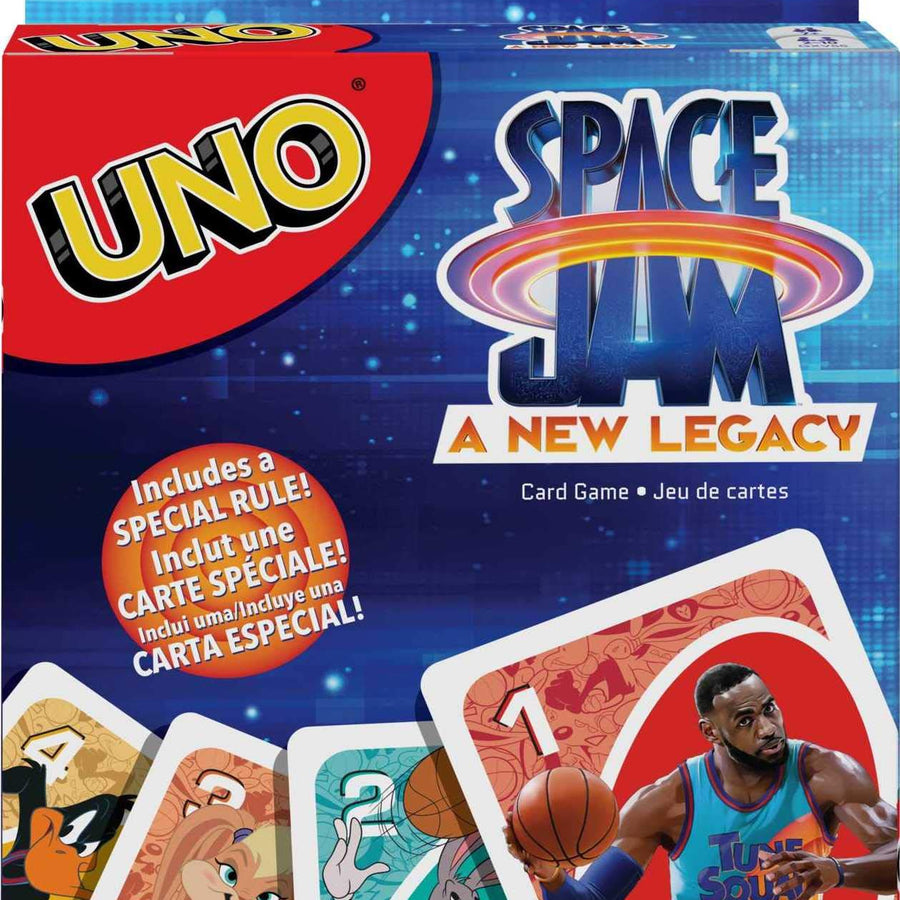 UNO Space Jam: A New Legacy Themed Card Game Featuring 112 Cards with Movie Graphics, Kid, Movie & Sports Fan Gift Ages 7 Years & Older.