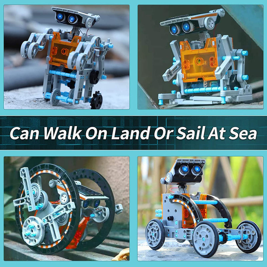 Lucky Doug 12-in-1 STEM Solar Robot Kit Toys Gifts for Kids 8 9 10 11 12 13 Years Old, Educational Building Science Experiment Set Gifts for Kids Boys Girls