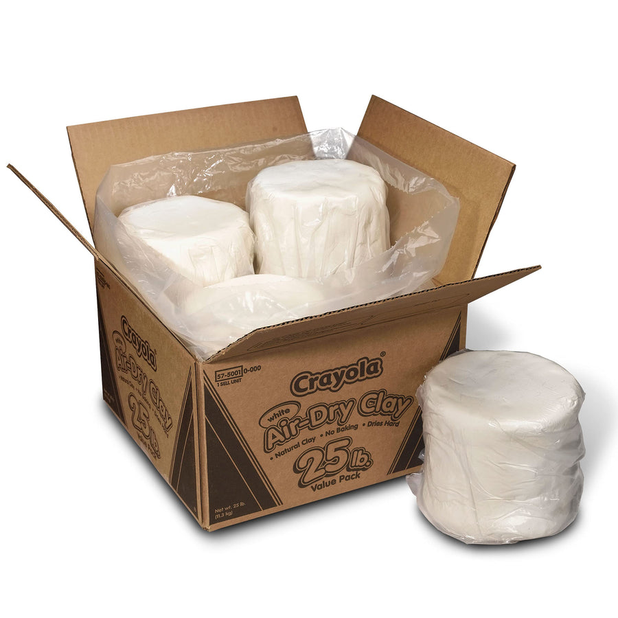 Crayola Air Dry Clay, White, No Bake Modeling Clay for Kids, 25lb