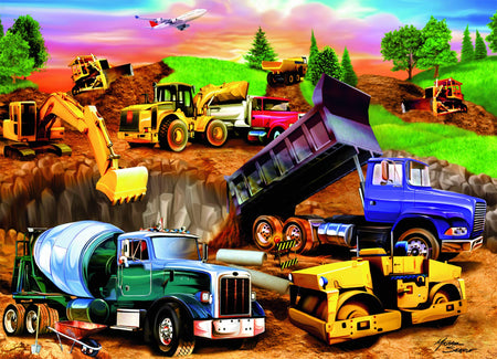 Ravensburger Construction Crowd - 60 Piece Jigsaw Puzzle for Kids – Every Piece is Unique, Pieces Fit Together Perfectly