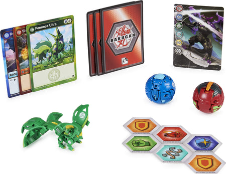 Bakugan Starter Pack 3-Pack, Fenneca Ultra, Geogan Rising Collectible Action Figures, Kids Toys for Boys