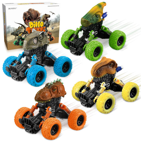Dinosaur Toys for Kids 3-5 Boys Toddler Toys Monster Trucks Dino Toy Pull Back Cars, Christmas Birthday Gifts for Kids 2 3 4 5 6 Years Old Boys Girls