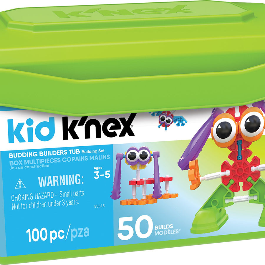 KID K’NEX – Budding Builders Building Set – 100 Pieces – Ages 3 and Up – Preschool Educational Toy