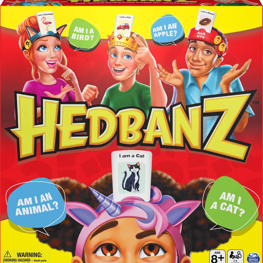 Spin Master Hedbanz Picture Guessing Board Game New Edition, for Families and Kids Ages 8 and up