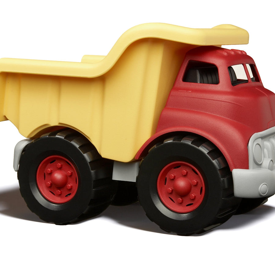 Green Toys Dump Truck in Yellow and Red - BPA Free, Phthalates Free Play Toys for Gross Motor, Fine Motor Skill Development. Pretend Play , Red/Yellow