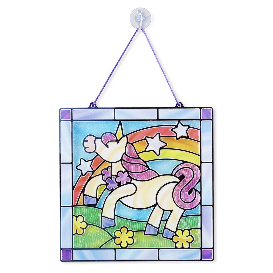 Melissa & Doug Stained Glass Made Easy Craft Kit - Unicorn