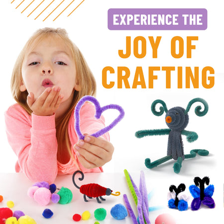 Home Pro Shop 350 Pieces Pipe Cleaners for Craft Supplies - Soft Bristle, Flexible & Durable Pipe Cleaner for Crafts, Fun Creative DIY Ar, & Decorations - 6mm x 12inch Chenille Stems in 30 Colors