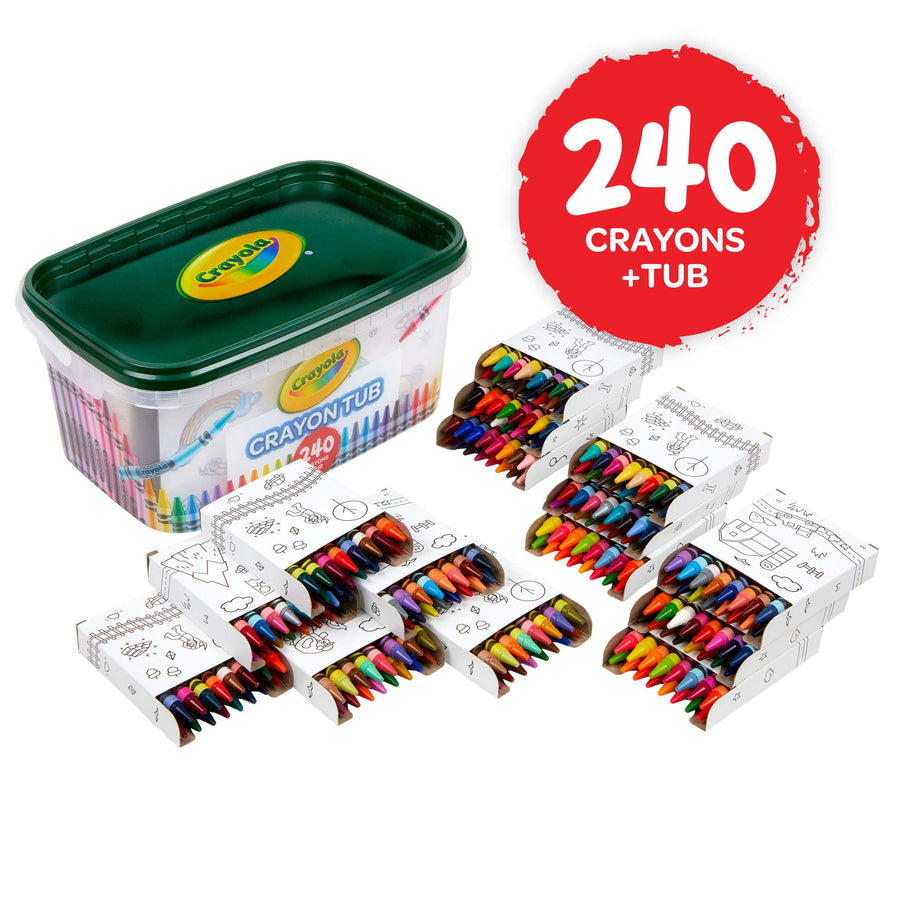 Crayola 240 Crayons, Bulk Crayon Set, 2 of Each Color, Gift for Kids, Ages 3, 4, 5, 6, 7