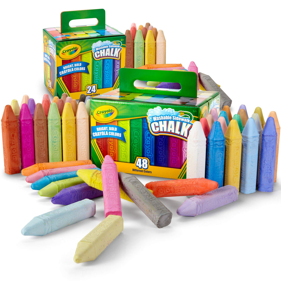 Crayola Washable Sidewalk Chalk Set, Outdoor Toy, Gift for Kids, 72Count (Amazon Exclusive)