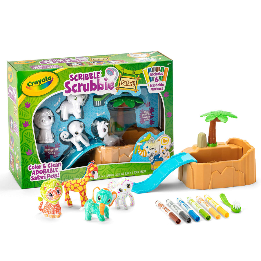 Crayola Scribble Scrubbie Safari Animals Tub Set, Toys for Girls & Boys, Gift for Kids, Age 3, 4, 5, 6