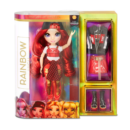 Rainbow High Ruby Anderson - Red Clothes Fashion Doll with 2 Complete Mix & Match Outfits and Accessories, Toys for Kids 6 to 12 Years Old