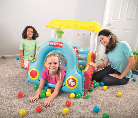 Bestway Fisher-Price Inflatable Ball Pit | Fun Train Theme | Indoor & Outdoor Play for Kids