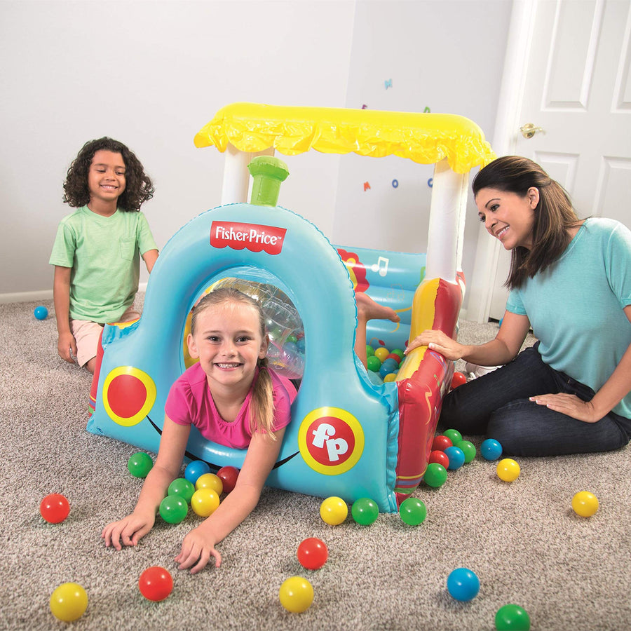 Bestway Fisher-Price Inflatable Ball Pit | Fun Train Theme | Indoor & Outdoor Play for Kids