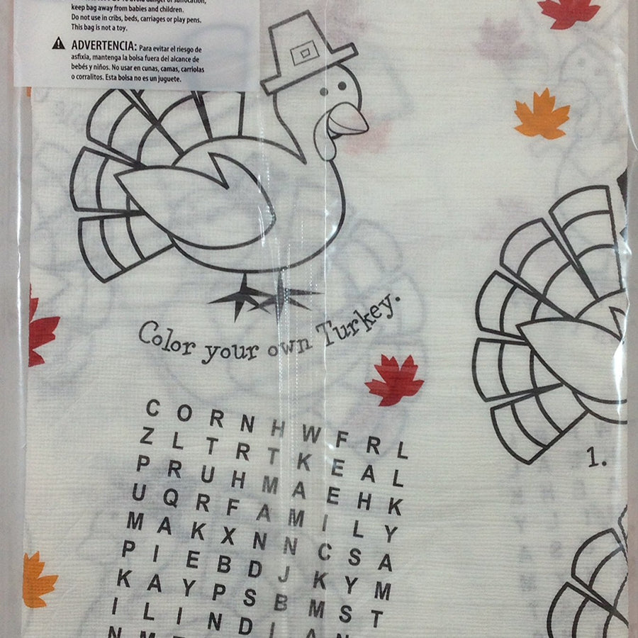 Paper Activity Happy Thanksgiving Tablecover