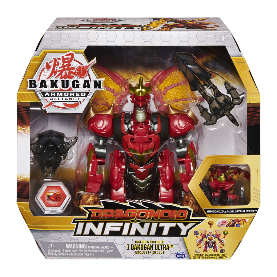 Bakugan, Dragonoid Infinity Transforming Figure with Exclusive Fused Ultra and 10 Baku-Gear Accessories