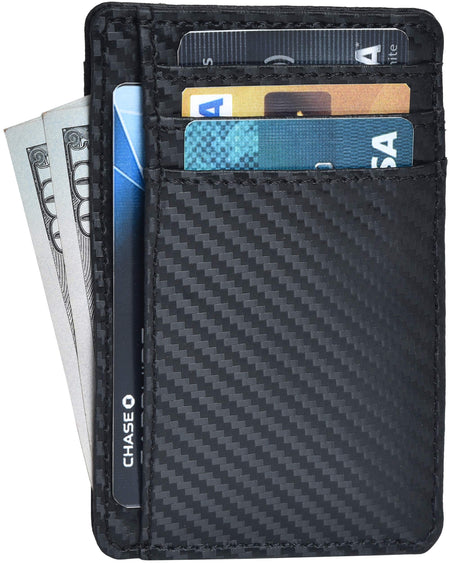 Minimalist Wallets for Men & Women RFID Front Pocket Leather Card Holder Wallet