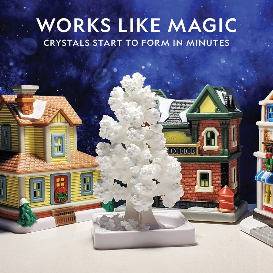 NATIONAL GEOGRAPHIC Crystal Growing Garden – Grow 3 Crystal Trees in Just 6 Hours with This Crystal Growing Kit, STEM Kit Includes Geode, Learning Guide, and More, Great Gift for Boys and Girls