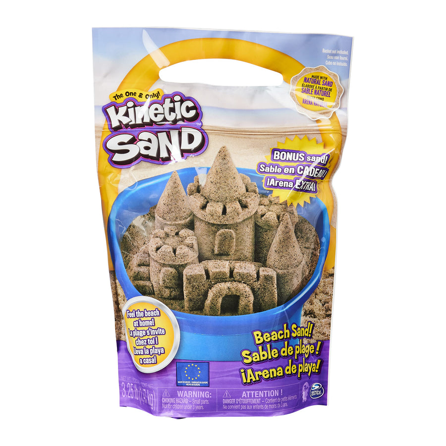 Kinetic Sand, The Original Moldable Play Sand, 3.25lbs Beach Sand, Sensory Toys for Kids Ages 3 and up