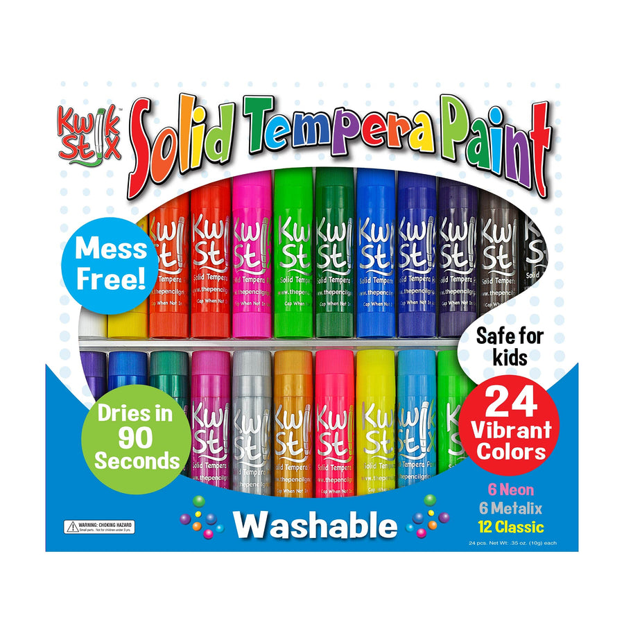 The Pencil Grip Kwik Stix Tempera Paint, Classic, Assorted 24 per Set