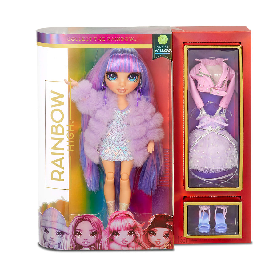 Rainbow High Violet Willow - Purple Clothes Fashion Doll with 2 Complete Mix & Match Outfits and Accessories, Toys for Kids 6 to 12 Years Old