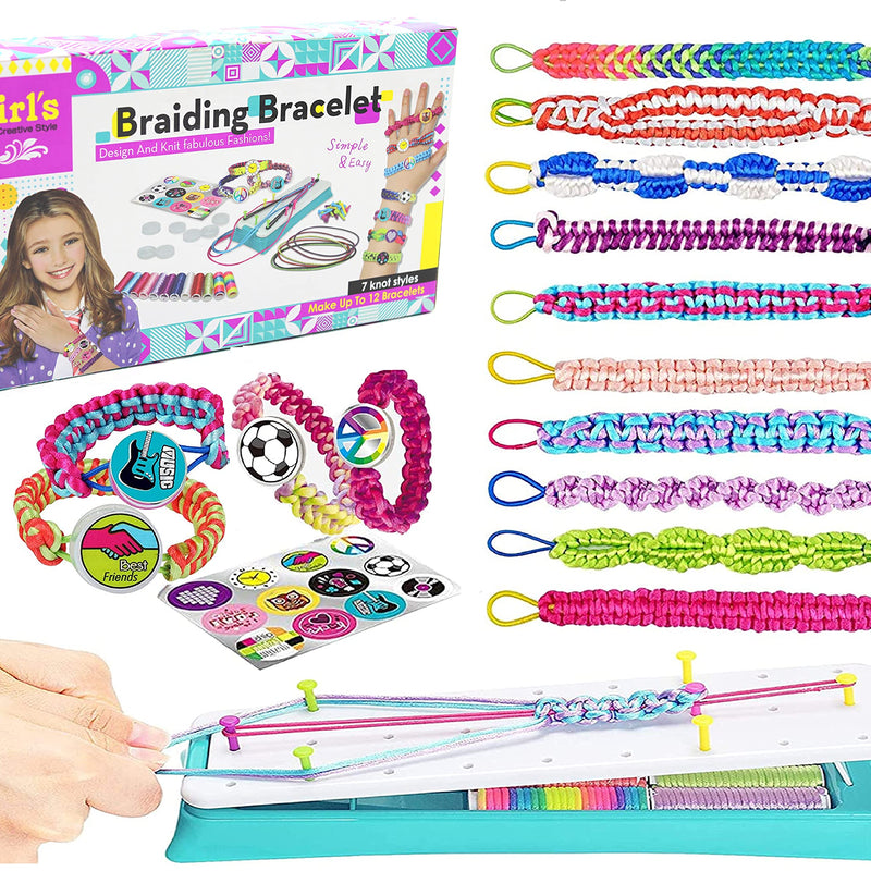 Friendship Bracelet Making Kit for Girls,DIY Jewelry Arts Craft Gifts Toys,Travel Rewarding Activity,Birthday Christmas Gifts for Teen Girls Age 6-12