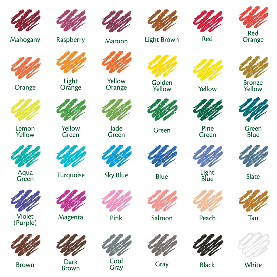 Crayola Colored Pencil Set, School Supplies, Assorted Colors, 36 Count, Long