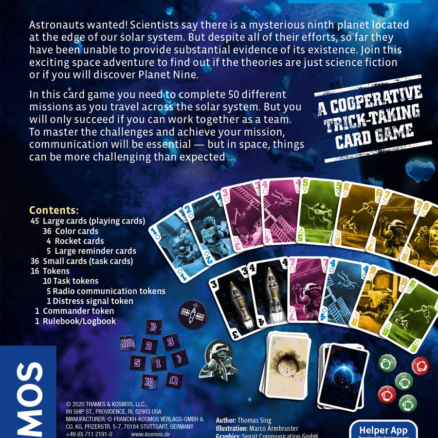 The Crew - Quest for Planet Nine | Card Game | Kennerspiel des Jahres Winner | Cooperative Space Adventure | 2 to 5 Players | Ages 10 and up | Trick-Taking | 50 Levels of Difficulty | Endless Replay