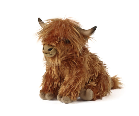Living Nature Soft Toy Large Plush 12" Highland Cow with Sound